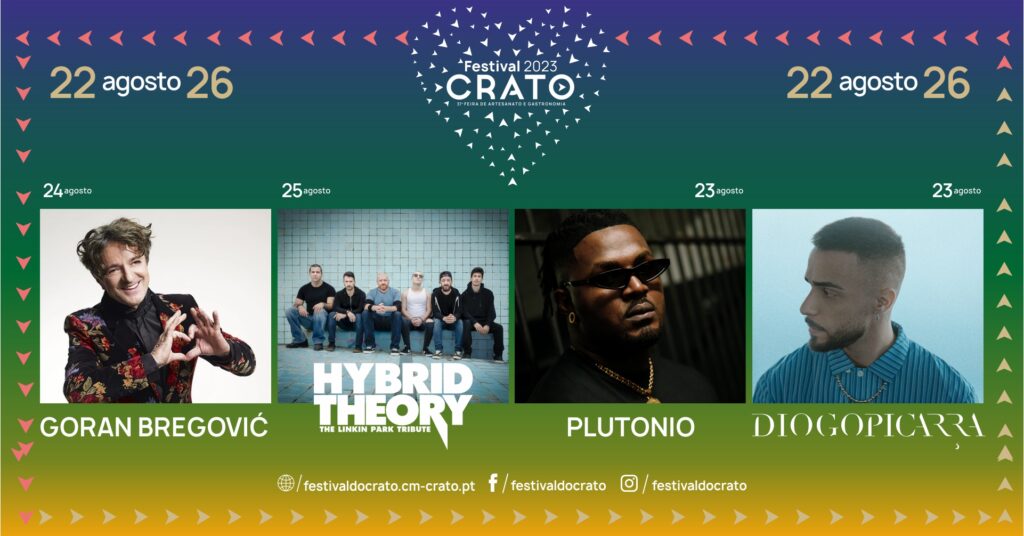 Goran Bregović, Hybrid Theory, Plutonio e Diogo Piçarra com convidada Bárbara Tinoco são as novas confirmações no cartaz do Festival do Crato 2023