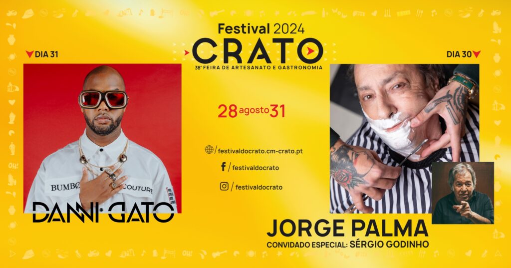 DANNI GATO e JORGE PALMA com convidado especial SÉRGIO GODINHO  são as novas confirmações no cartaz!